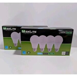 8 Maxlite Dimmable LED Soft White Light Bulb‎ 13-Watt 100 Watt replacement 5000k